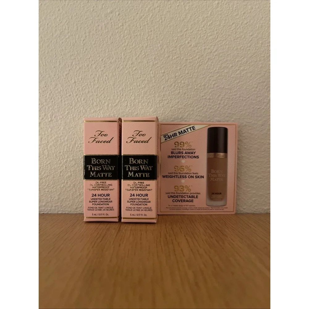 Too Faced Born This Way Matte 24 Hour Foundation Warm Sand 5 ML 2 Pack